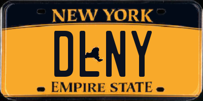 NY license plate DLNY