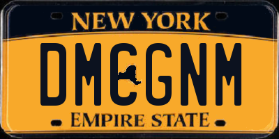 NY license plate DMCGNM