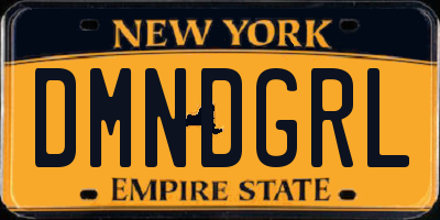 NY license plate DMNDGRL