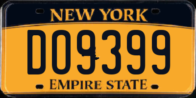 NY license plate DO9399