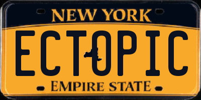 NY license plate ECTOPIC