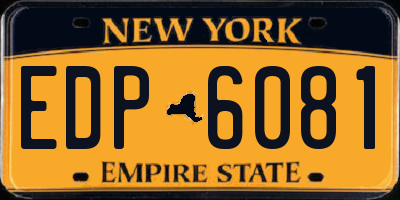 NY license plate EDP6081