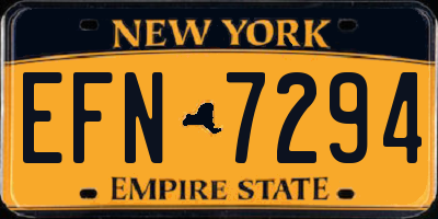NY license plate EFN7294