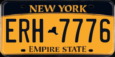 NY license plate ERH7776