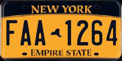 NY license plate FAA1264
