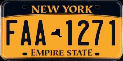 NY license plate FAA1271