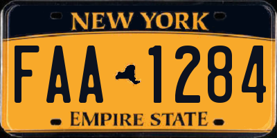NY license plate FAA1284