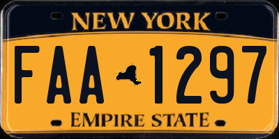 NY license plate FAA1297