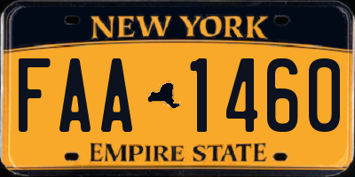 NY license plate FAA1460