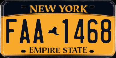 NY license plate FAA1468