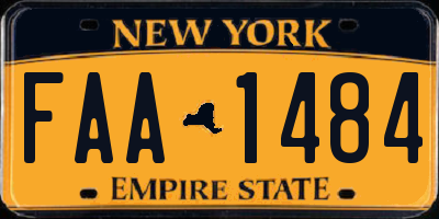 NY license plate FAA1484