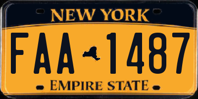 NY license plate FAA1487