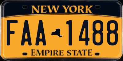 NY license plate FAA1488