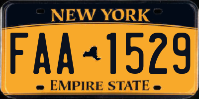 NY license plate FAA1529