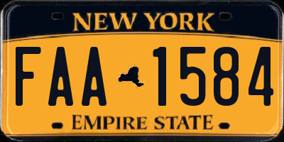 NY license plate FAA1584