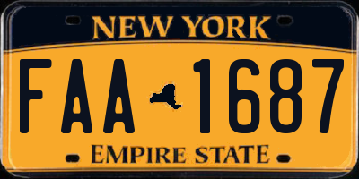 NY license plate FAA1687
