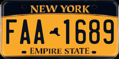 NY license plate FAA1689