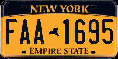 NY license plate FAA1695