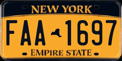 NY license plate FAA1697