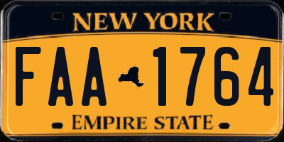 NY license plate FAA1764