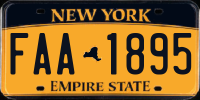 NY license plate FAA1895