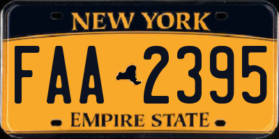 NY license plate FAA2395