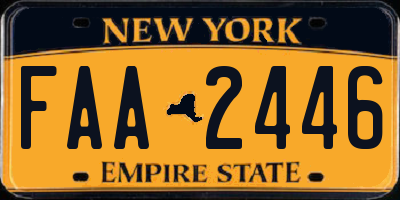 NY license plate FAA2446