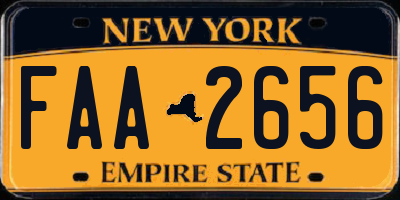 NY license plate FAA2656