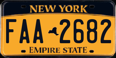 NY license plate FAA2682