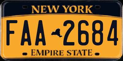 NY license plate FAA2684