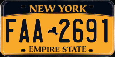 NY license plate FAA2691