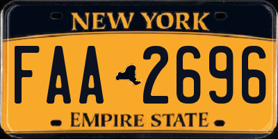 NY license plate FAA2696