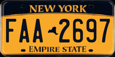 NY license plate FAA2697