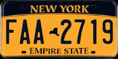 NY license plate FAA2719