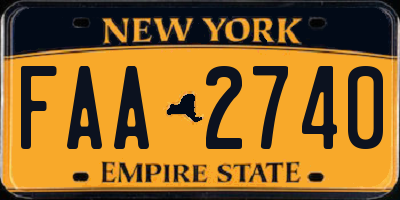 NY license plate FAA2740