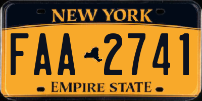 NY license plate FAA2741