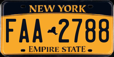 NY license plate FAA2788