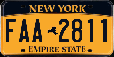 NY license plate FAA2811