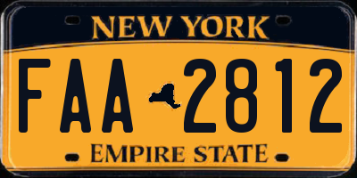 NY license plate FAA2812