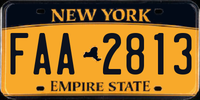 NY license plate FAA2813