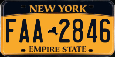 NY license plate FAA2846