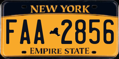 NY license plate FAA2856