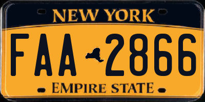 NY license plate FAA2866
