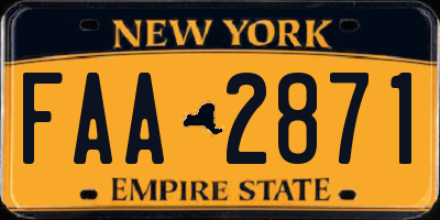 NY license plate FAA2871