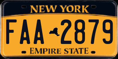 NY license plate FAA2879