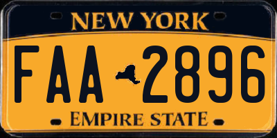 NY license plate FAA2896