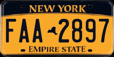 NY license plate FAA2897