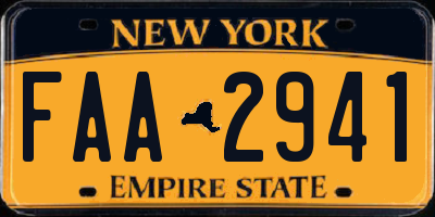 NY license plate FAA2941