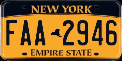 NY license plate FAA2946