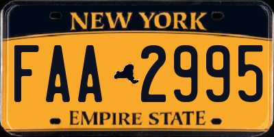 NY license plate FAA2995